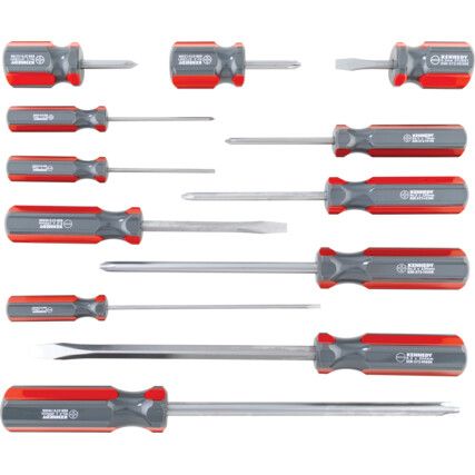 Flared/Parallel/Phillips, Screwdriver Set, Set of 12