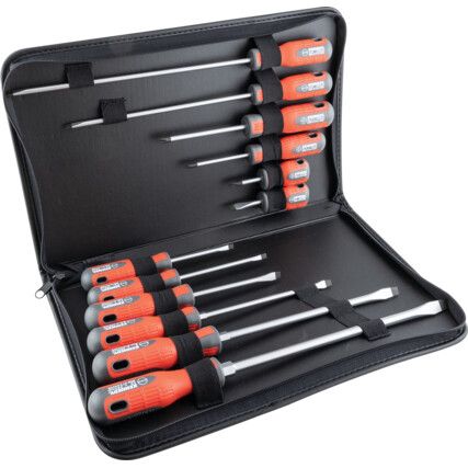 Pro-Torq, Flared/Parallel/Phillips, Screwdriver Set, Set of 12