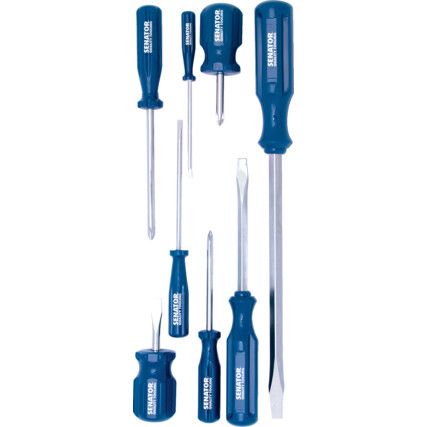 Flared/Parallel/Phillips, Screwdriver Bit, Set of 8