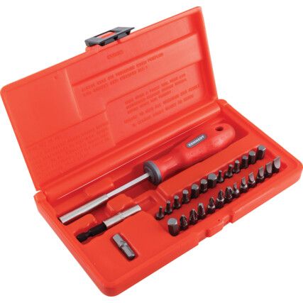 29 Piece Crosspoint/Hexagon/Pozidrive/Slotted Screwdriver Bit Set