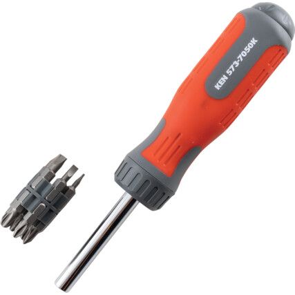 10 Piece Phillips/Pozidrive/Slotted Screwdriver Bit Set