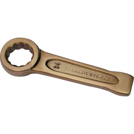 Single End, Non-Sparking Open End Slogging Spanner, 46mm, Metric