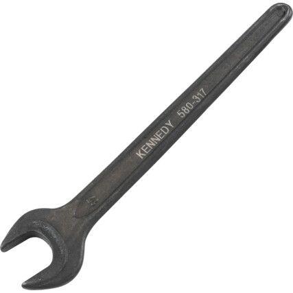 Metric Open Ended Spanner, Single End, Vanadium Steel, 17mm