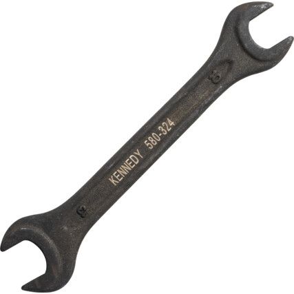 Metric Open Ended Spanner, Double End, Vanadium Steel, 10mm x 13mm