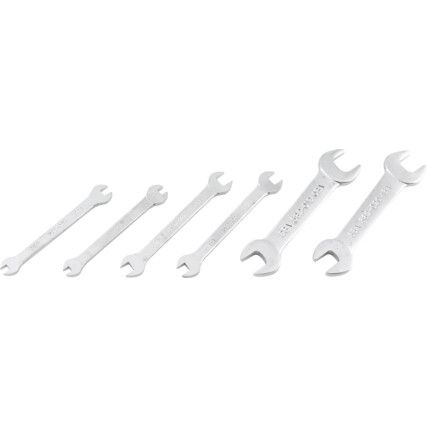 BA, Open Ended Spanner Set, 0 - 11BA, Set of 6, Drop Forged Carbon Steel