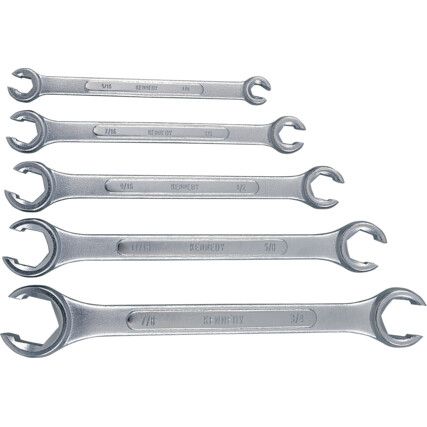 Imperial, Flare Nut Spanner Set, 1/4 - 7/8in., Set of 5, Chrome Vanadium Steel