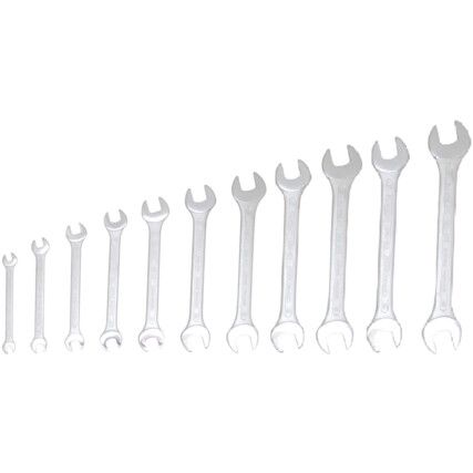 Metric, Open Ended Spanner Set, 6 - 32mm, Set of 11, Chrome Vanadium Steel