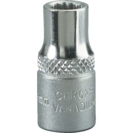 1/4in. Drive,  Bi-Hexagon Socket, 6mm,  Metric,  12 Point