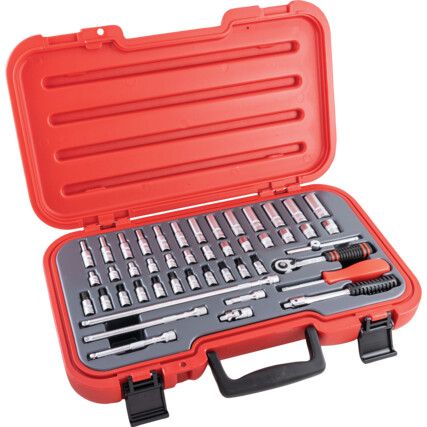 1/4in. Socket Set, Metric, Set of 46