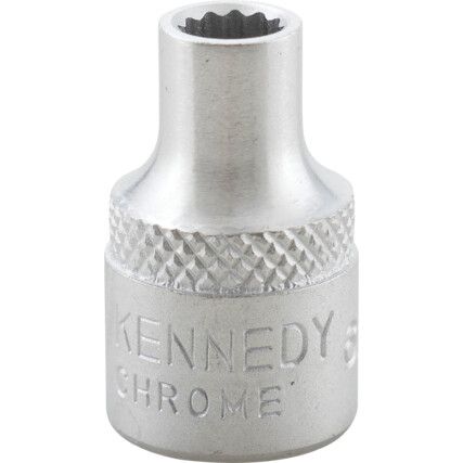 3/8in. Drive,  Bi-Hexagon Socket, 6mm,  Metric,  12 Point