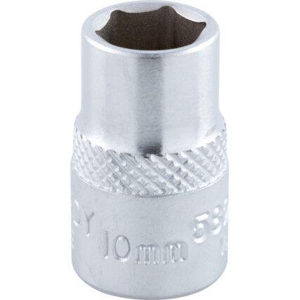 3/8in. Drive,  Hexagon Socket, 10mm,  Metric,  6 Point