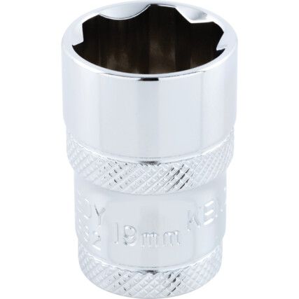 1/2in. Drive,  KenGrip Socket, 19mm,  Metric,  6 Point