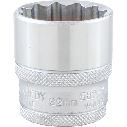 1/2in. Drive,  Bi-Hexagon Socket, 32mm,  Metric,  12 Point