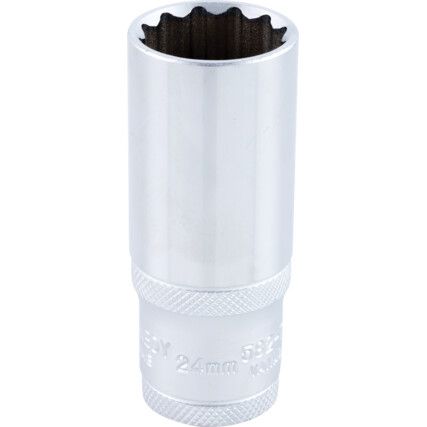 1/2in. Drive,  Bi-Hexagon Socket, 24mm,  Metric,  12 Point