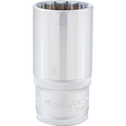 1/2in. Drive,  Bi-Hexagon Socket, 30mm,  Metric,  12 Point