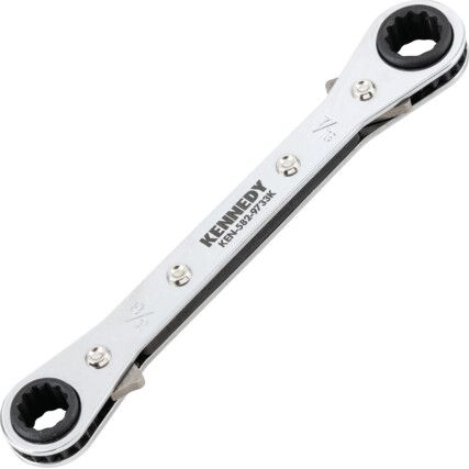 Double End, Ratchet Ring Spanner, 6 x 7mm, Metric