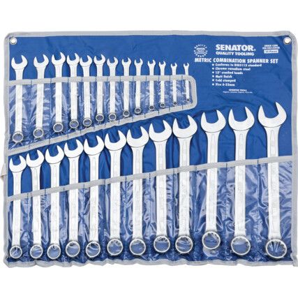 Metric, Combination Spanner Set, 6 - 32mm, Set of 25, Chrome Vanadium Steel