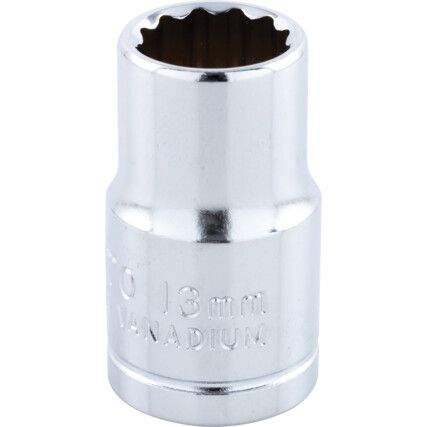 1/2in. Drive,  Bi-Hexagon Socket, 13mm,  Metric,  12 Point