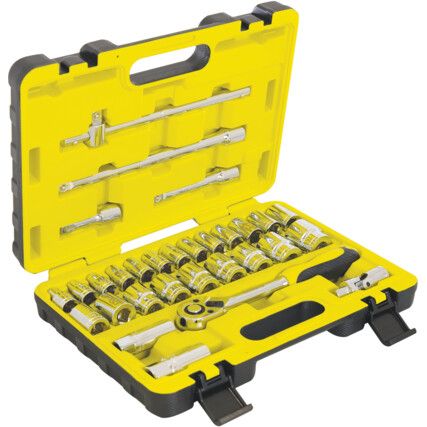 1/2in. Socket Set, Metric, Set of 30