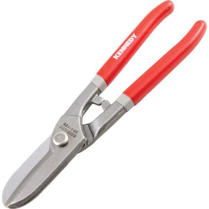 Manual Tin Snips, Cut Straight, Blade Hardened Carbon Steel