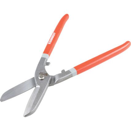 Manual Tin Snips, Cut Straight, Blade Hardened Carbon Steel