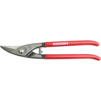 Manual Tin Snips, Cut Straight, Blade Hardened Carbon Steel