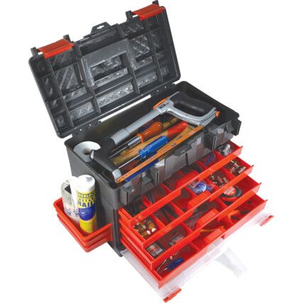 Tool Box, Co-Polymer Plastic, (L) 450mm x (W) 250mm x (H) 325mm