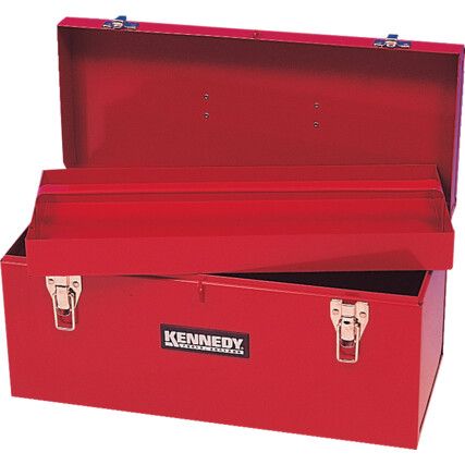 Tool Box, Heavy Gauge Steel, (L) 483mm x (W) 180mm x (H) 180mm