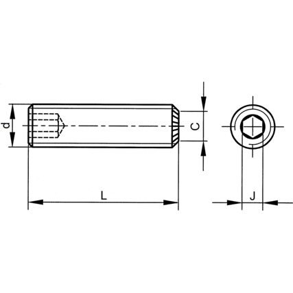 M3x10 SKT SET SCREW - KNURLED CUP POINT (GR-45H) (14.9)