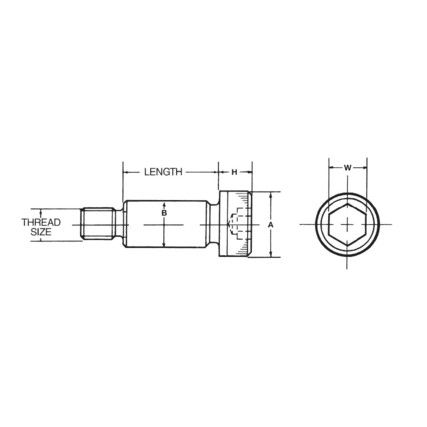 M8x10x16 SKT SHOULDER SCREW H8 (GR-12.9)