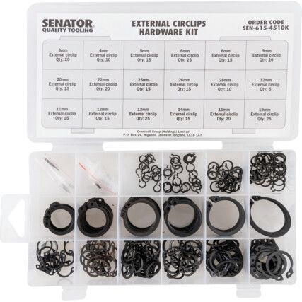 EXTERNAL CIRCLIPS HARDWARE KIT 300PC