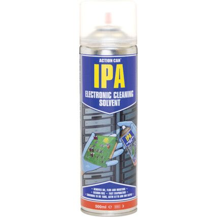 IPA Electronic Cleaner, Solvent Based, Aerosol, 500ml