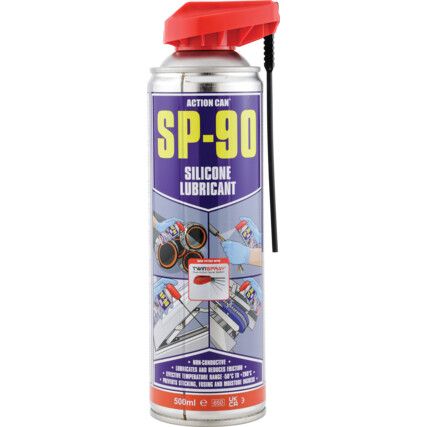 SP-90 TWINSPRAY, Silicone Lubricant, Aerosol, 500ml