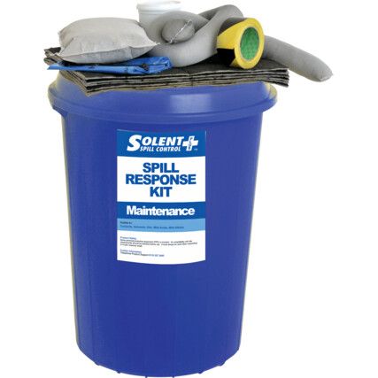 Maintenance Spill Kit, 90L Absorbent Capacity Per Kit, 72 x 55 x 55cm, Bin