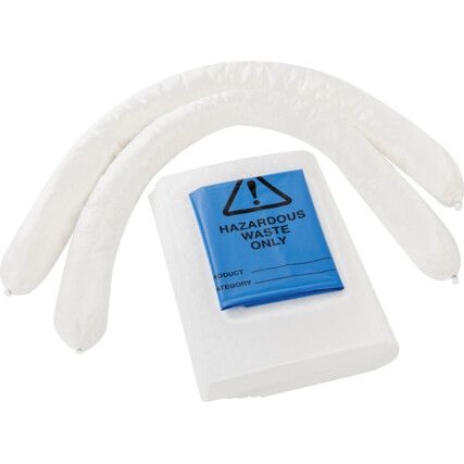 Oil Spill Kit, 35L Absorbent Capacity Per Kit, 33 x 35 x 19cm, Bag