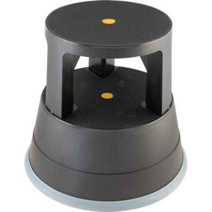 370mm, Kick Stool, Plastic, Black