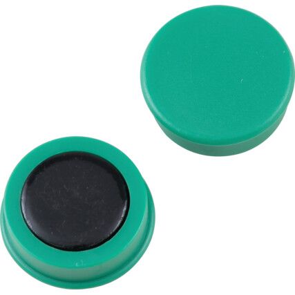 20mm WHITEBOARD MAGNETS GREEN (PK-10)