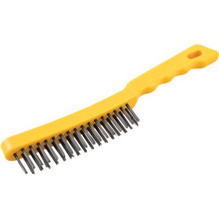 2-ROW PLASTIC HANDLE WIRE SCRATCH BRUSH