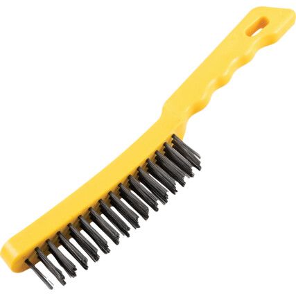 3-ROW PLASTIC HANDLE WIRE SCRATCH BRUSH