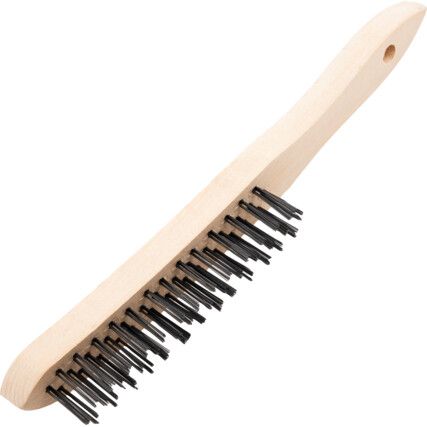 3-ROW WIRE SCRATCH BRUSH - PLAIN BACK