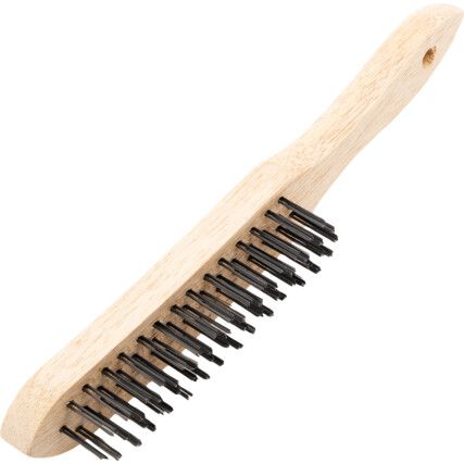 4-ROW WIRE SCRATCH BRUSH - PLAIN BACK