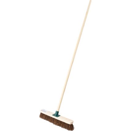 18" Stiff Bassine Broom with 60" Wooden Handle