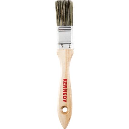 1in., Flat, Natural Bristle, Angle Brush, Handle Wood