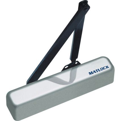 OVERHEAD DOOR CLOSER C/W BACK CHECK & DELAY SILVER 