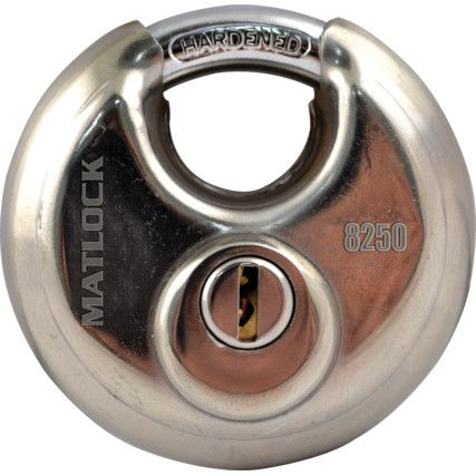 Keyed Padlock, Keyed Alike, Steel, Silver, 70mm Width, Weatherproof