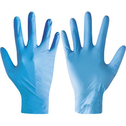 Disposable Gloves, Blue, Nitrile, 5g Thickness, Powder Free, Size XL, Pack of 100