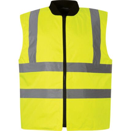 Hi-Vis Reversible Body Warmer, EN20471, Yellow, Small