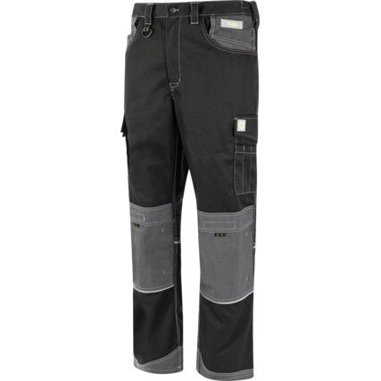 Mens Work Trousers, Black, 32" Waist, Regular Fit, 31" Leg