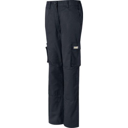 Womens Cargo Trousers, Black, Size 8, Long Fit, 33" Leg