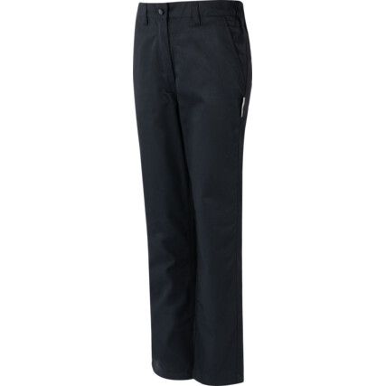 Womens Work Trousers, Black, Size 14, Long Fit, 33" Leg